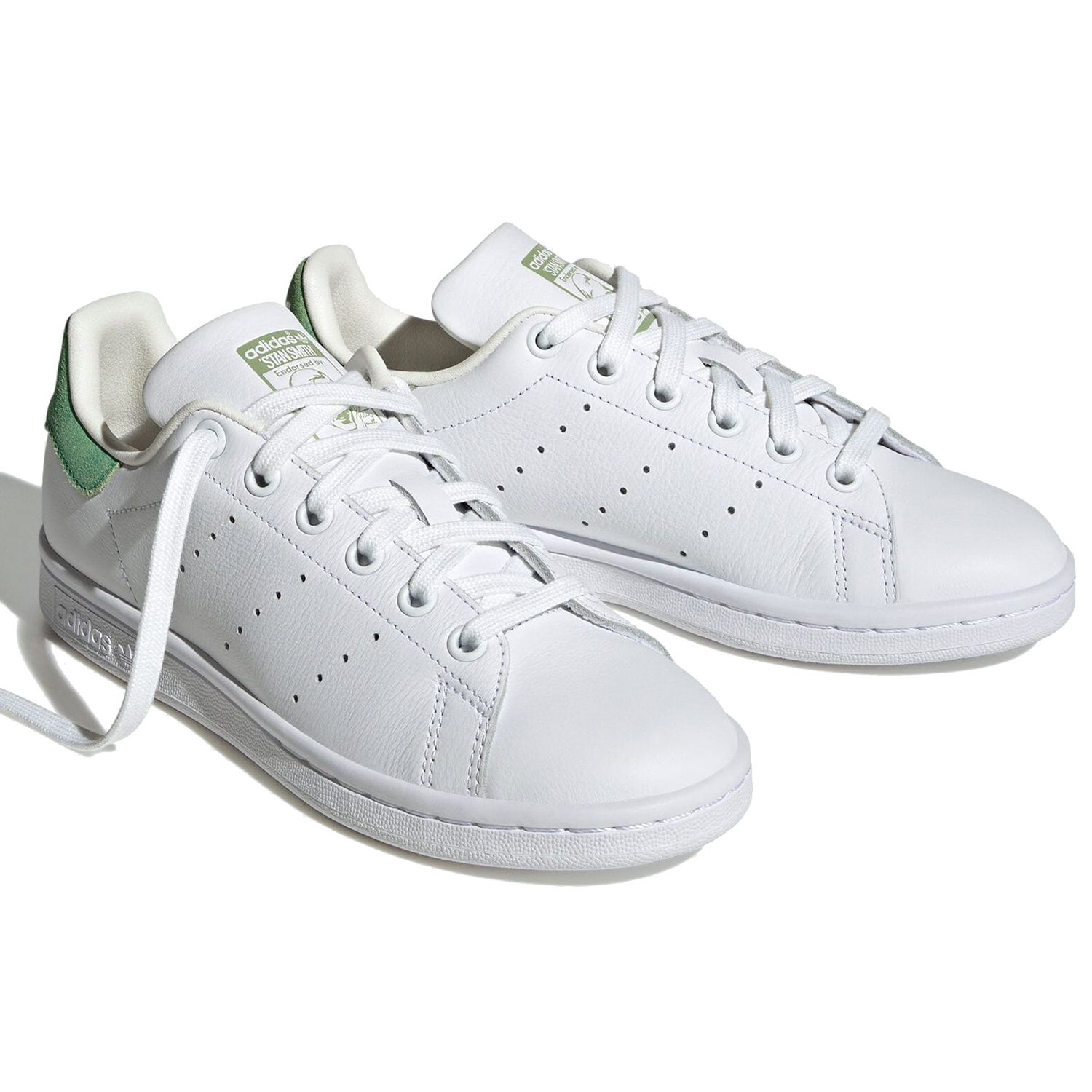 [アディダス] スタンスミス [STAN SMITH J] フットウェアホワイト/オフホワイト/コートグリーン HQ1854 国