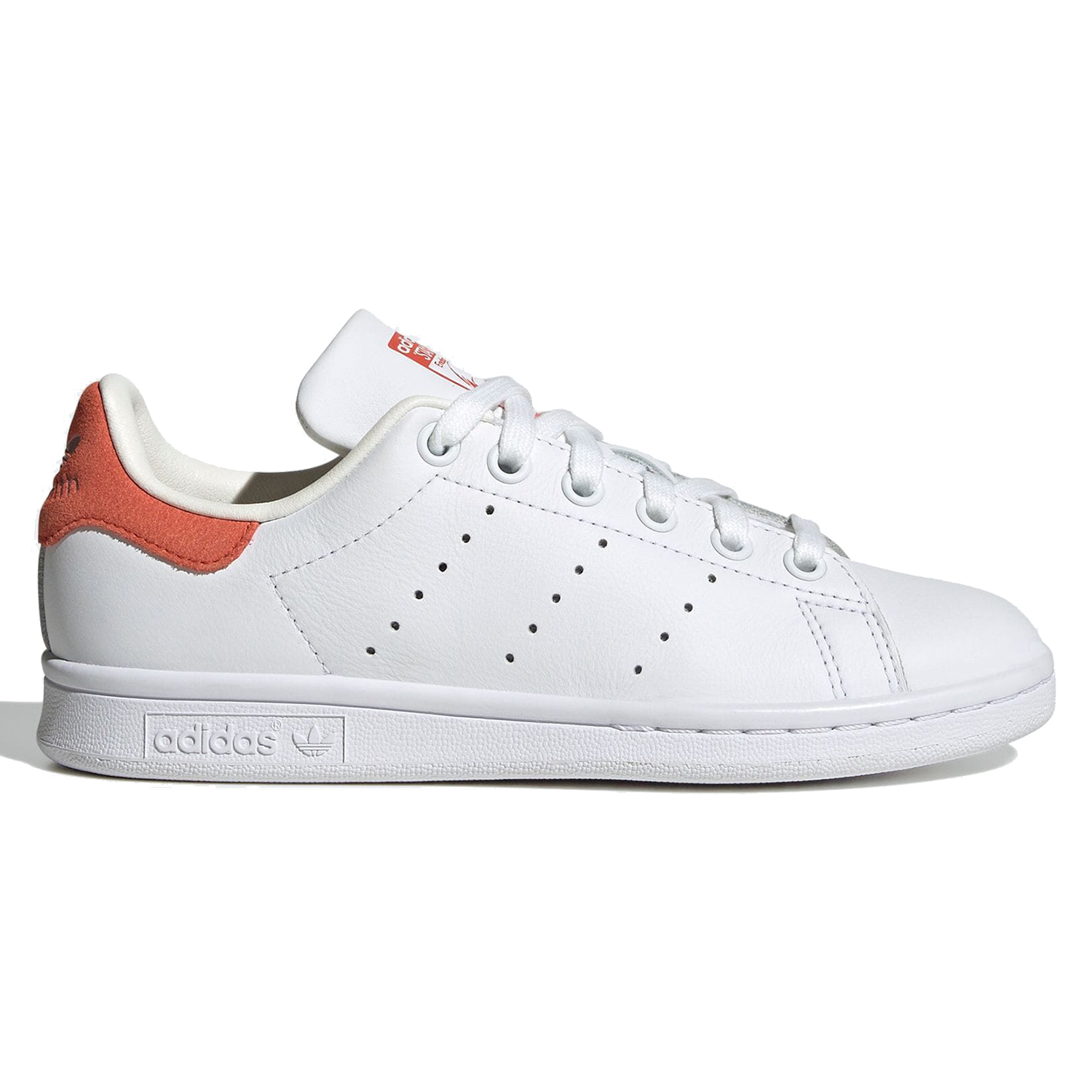 [アディダス] スタンスミス [STAN SMITH J] フットウェアホワイト/オフホワイト/プリラブドレッド HQ1855 