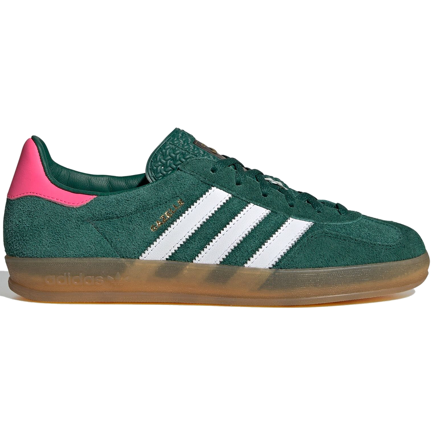 [アディダス] ガゼル インドア [GAZELLE INDOOR] カレッジグリーン/フットウェアホワイト/ルシッドピンク IG