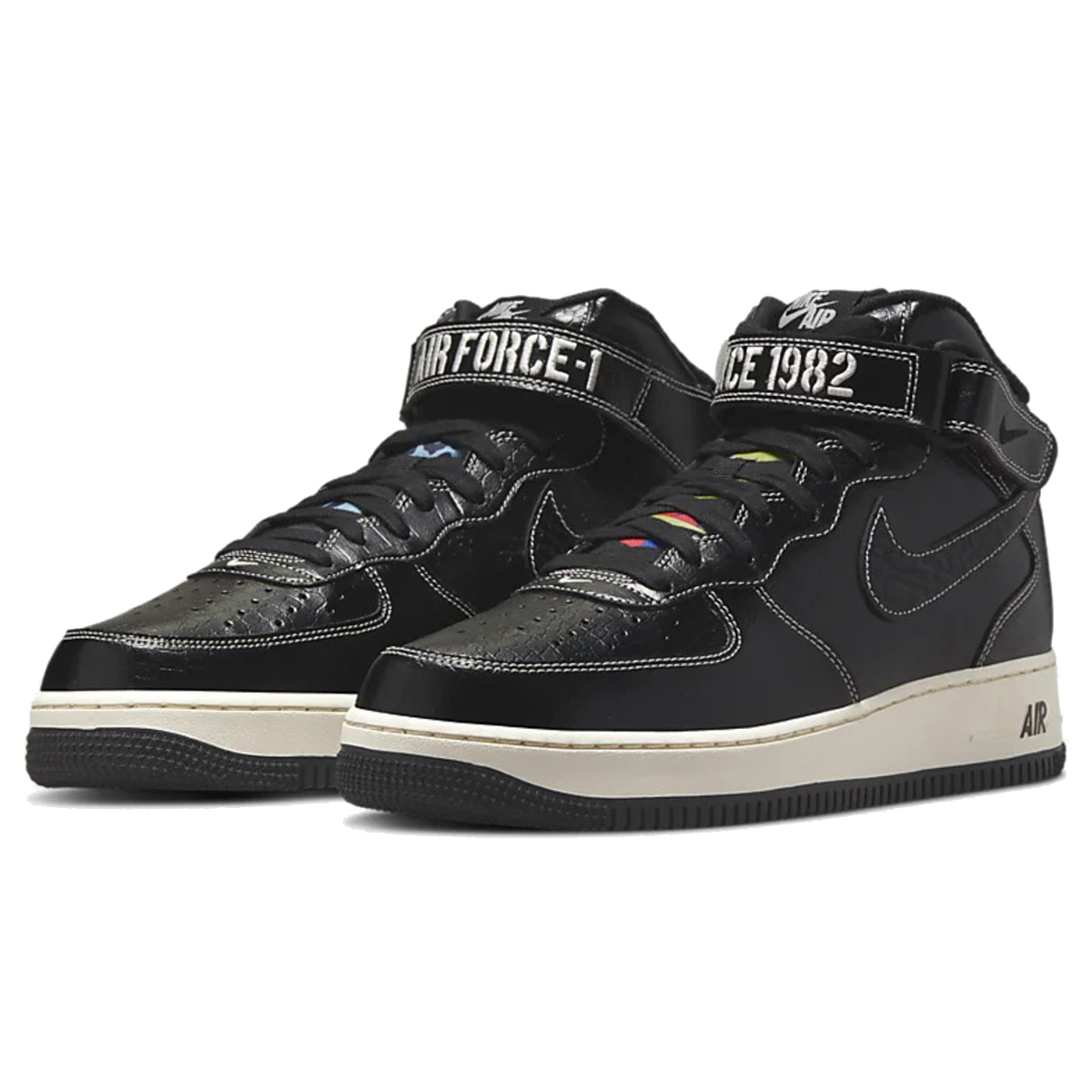 [ナイキ] エア フォース 1 MID '07 LX [AIR FORCE 1 MID 07 LX] ブラック/ペールアイボリー